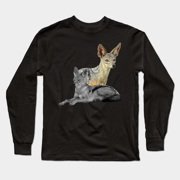 Jackal in Kenya / Africa Long Sleeve T-Shirt by T-SHIRTS UND MEHR